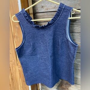 Banana Republic Navy Ruffle Tank Top